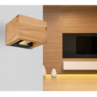 GLOBO LED-Wandleuchte Alina 1-flammig Dunkelbraun 132 x 98 mm