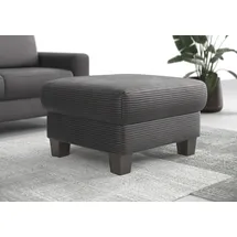 Home Affaire Polsterhocker Summer Cord 77 x 48 x 67 cm Grau