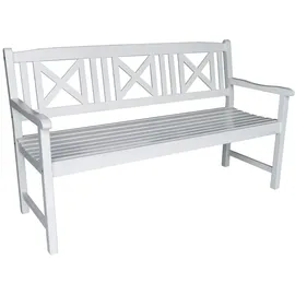 prestige home living outdoor 3-Sitzer Gartenbank 150 x 61 x 89 cm Weiß