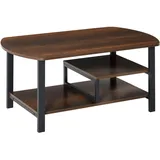Homcom Couchtisch im industriellen Stil braun 60 x 46 cm
