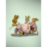 Clayre & Eef Hasen Osterhasen Kaninchen Figuren mit Osterei