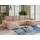 Sofnet Wohnlandschaft Cord U-Form 3-Sitzer Rosa