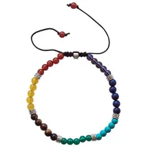 Saraswati Small Beads Armband mit Chakra Edelsteinen 45+2 verstellbar 18-28cm