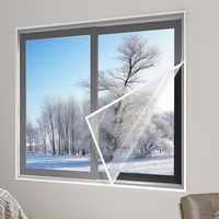 Fenster Isolierfolie Transparent Wärmeschutzvorhang Thermofolie Gegen Kälte Kälteschutzfolie Thermo Vorhang Selbstklebend Fensterisolierfolie für Winter (155x230cm)