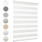 Sekey Doppelrollo 75 x 100 cm Leinen/weiß