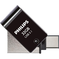 Philips USB-Flashlaufwerk mit Zweifach-Stecker 32GB, USB-A 3.0/USB-C 3.0 (FM32DC152B/00)