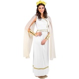 dressforfun tectake dressforfun Frauenkostüm griechische Göttin Olympia Langes, edles Kleid mit Pailletten-Verzierungen | Goldfarbene Flügelärmel | Armmanschetten & Kopfschmuck (L | Nr. 300200)