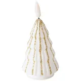 Boltze Weihnachtsbaumförmige Kerze 12 cm gelb