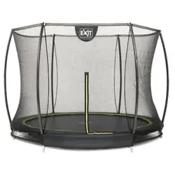 EXIT Bodentrampolin Silhouette ø244cm mit Sicherheitsnetz - schwarz