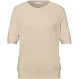 STREET ONE Kurzarmpullover beige 36