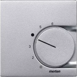 Merten System M Zentralplatte, Raumtemperaturregler, aluminium, matt, diverse Symbole