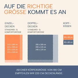 casimum Daunendecke 155x200 cm, Oeko-Tex® Standard 100, Schlaftextilien, Bettdecken, Daunendecken