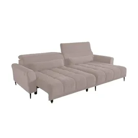 Möbel Kraft Eckcouch mit elektrischer Sitztiefenverstellung 2-Sitzer Grün
