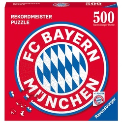 Ravensburger Puzzle 17452 - FC Bayern Logo - 500 Teile FC Bayern München Rundpuzzle für Erwachsene