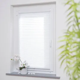 LIEDECO Klemmfix-Plissee Easy 70 x 130 cm Polyester Weiß