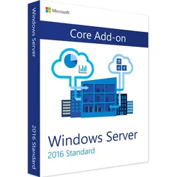 Microsoft Windows Server 2016 Standard additional license Core AddOn