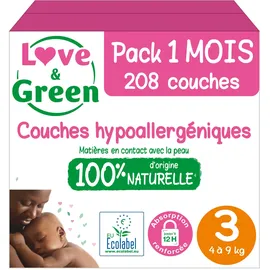 Love & Green Ökologische Windeln 4-9 kg 3 x 52 Stück