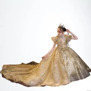 Formelles Mädchenkleid, Festzug-Ballkleid, Abschlussball, formelles Kleid für besondere Anlässe, Brautjungfer, Hochzeit, Prinzessin, Kindergeburtstag, Ballparty, Mädchenkleid für besondere Anlässe