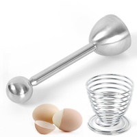 GWAWG Eierköpfer aus Edelstahl, Eierschalenschneider, Handheld-Eierschalenöffner, Werkzeug für rohe oder weiche Eier, 2 Stück