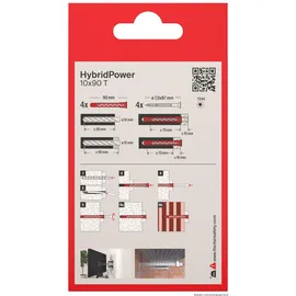 Fischer HybridPower Dübelset 90 mm 4 Stück