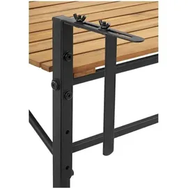 QLS Balkonhängetisch 43 x 57 x 60 cm Schwarz