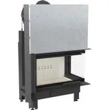 Kamineinsatz aus Stahl KRATKI MBO rechts 15 kW Ø 200 mit Türfeder - Schwarz