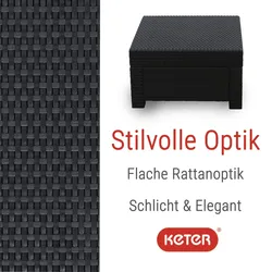 Keter Provence Tisch anthrazit, Gartentisch, wetterfest, Outdoor, Gartenmöbel