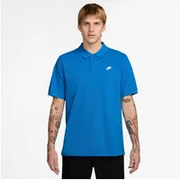 Nike Sportswear Poloshirt M NK CLUB SS POLO PIQUE gerade Passform, kurze Ärmel, 2-Knopf-Kragen, sportlicher Stil blau M (48/50)