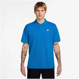 Nike Sportswear Poloshirt M NK CLUB SS POLO PIQUE gerade Passform, kurze Ärmel, 2-Knopf-Kragen, sportlicher Stil blau M (48/50)