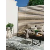 benuta Basic In- & Outdoor Teppich Flora - Mehrfarbig 80x150 cm - Floral Palmen Pflanzen Blätter Boho - Wetterfest für draussen Balkon, Terrasse, Garten - Balkonteppich, Gartenteppich, Outdoorteppich