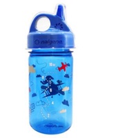 Nalgene KINDERFLASCHE GRIP-N-GULP SUSTAIN mit Deckel blau Flugzeug 0,35 L