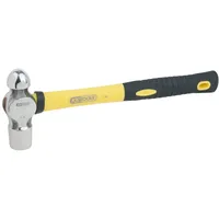 KS Tools EDELSTAHL Schlosserhammer mit Fiberglasstiel, 910g