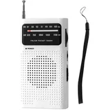 Gokelomg Kleines Tragbares Vollbandradio Mini AM FM Taschenradio zum, Begleiten, Reisen, Analog,