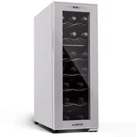 Klarstein Weinkühlschrank Shiraz 18 Duo, für 18 Standardflaschen á 0,75l,Wein Flaschenkühlschrank Weintemperierschrank Weinschrank Kühlschrank weiß