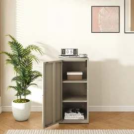 [en.casa] Burlöv Aktenschrank 40 x 35 x 88 cm braun