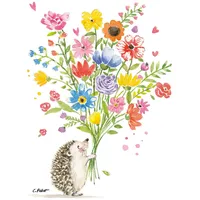 Buttinette Servietten HEDGEHOG (LB 33x33 cm, - LB 33x33