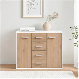 Hti-Living Kommode Nina mit 4 Schubladen 88 x 70 x 30 cm Weiß