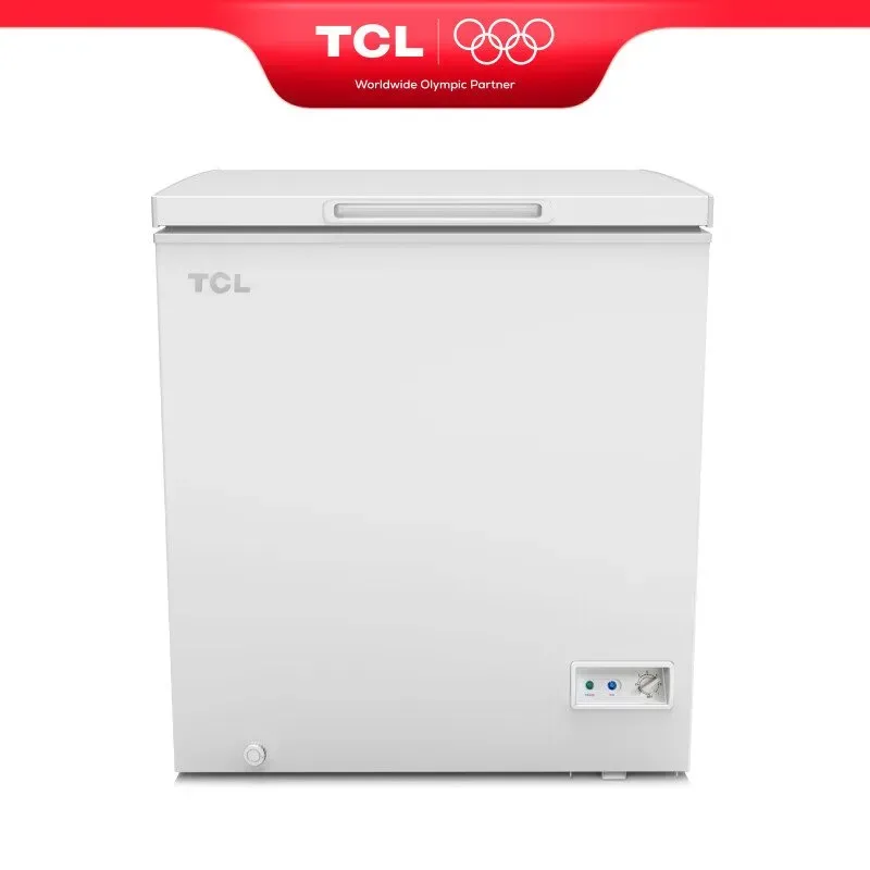 TCL CF182EWE0 Gefrierschrank 140L inklusive Körb, ausgleichsgewichteter Deckel, geeignet für verschiedene Anwendungsszenarien, einstellbarer Temperaturregler, verstellbare Füße [Energieeffizienzklasse E]