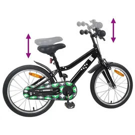 vidaXL Kinderfahrrad 18 Zoll schwarz