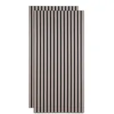 SWANEW Akustikpaneel MDF Wandverkleidung Natur Akustik Wandpaneel Moderne Wandpaneele aus Holzfunier und Filz 2x 120x60x2.1cm Walnuss