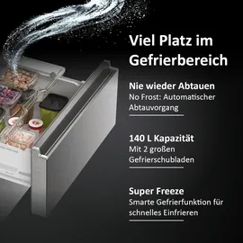 Haier HFR7720DWMP 70 Serie 7 French Door (477 l, 2006 mm hoch, Edelstahl)