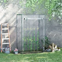 Outsunny Gewächshaus Treibhaus Tomatenhaus 100x50x150cm mit Tür, Stahl & Kunststoff, transparent für Pflanzenanbau Aosom.de