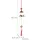 Relaxdays Windspiel 2er Set 49 x 6,5 x 6,5 cm Gold/Rot