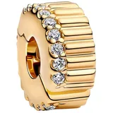 Pandora Geripptes Clip-Charm Gold 764078C01