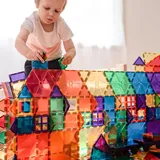 CONNETIX Rainbow Mega Magnetbausteine Set 212 Teile - bunt, ABS-Kunststoff - Transparente Flächen, Doppelmagnete, ab 3 Jahren