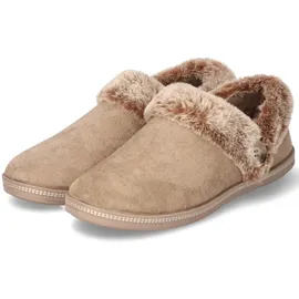 SKECHERS Cozy Campfire - FRESH Toast Damen-Slipper, Dark Taupe, 8