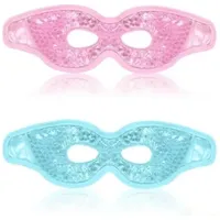 Augenmaske Kühlend,2 PCS Gel Kühlmaske Kühlbrille Wiederverwendbare Augen Kühlpads Cooling Eye Mask für Heiße Kältetherapie Geschwollene und Müde Augen Augenringe Migräne