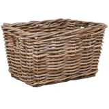 VIVANNO Aufbewahrungskorb Aufbewahrungskorb Dekokorb Rattan CESTA Grau Natur - 33x26x20 cm beige 26 cm x 20 cm x 33 cm