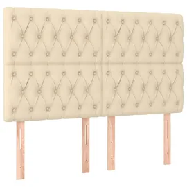 vidaXL Boxspringbett 140 x 200 cm Creme