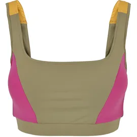 URBAN CLASSICS Color Block Khaki/Bright Violett/Magic Mango XS